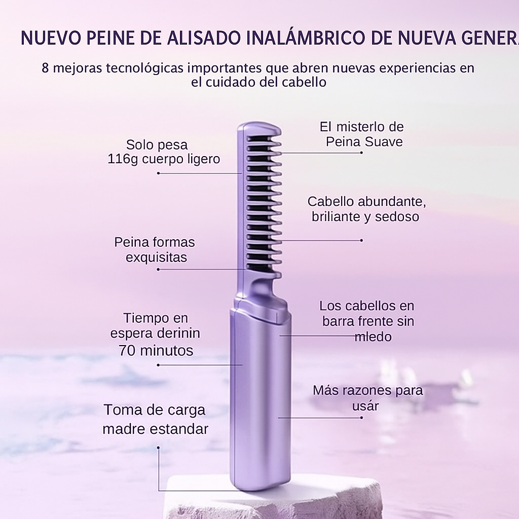 Liso Mágico Portátil - Mini Peine Alisador Inalambrico  ¡37% OFF!